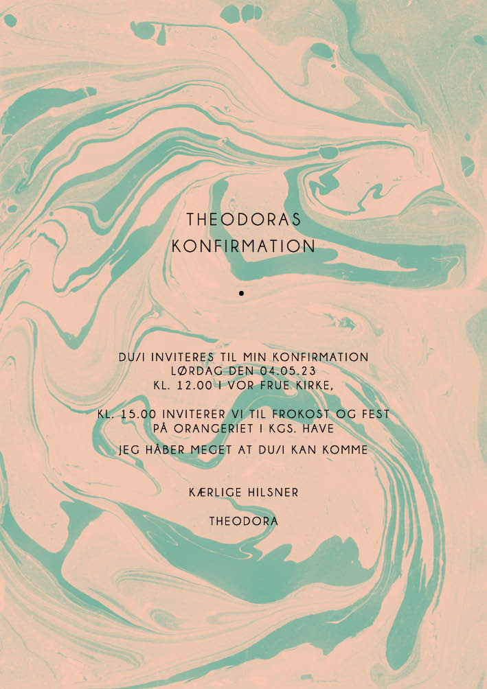 Invitationer - Theodora Konfirmation